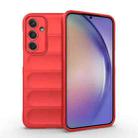 For Samsung Galaxy M35 Magic Shield TPU + Flannel Phone Case(Red) - 1