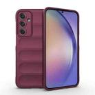 For Samsung Galaxy M35 Magic Shield TPU + Flannel Phone Case(Wine Red) - 1