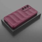 For Samsung Galaxy M35 Magic Shield TPU + Flannel Phone Case(Wine Red) - 2
