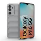 For Samsung Galaxy M16 5G Magic Shield TPU + Flannel Phone Case(Grey) - 1