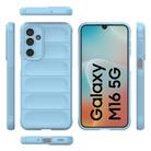 For Samsung Galaxy M16 5G Magic Shield TPU + Flannel Phone Case(Light Blue) - 3