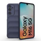 For Samsung Galaxy M16 5G Magic Shield TPU + Flannel Phone Case(Dark Blue) - 1