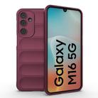 For Samsung Galaxy M16 5G Magic Shield TPU + Flannel Phone Case(Wine Red) - 1
