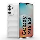 For Samsung Galaxy M16 5G Magic Shield TPU + Flannel Phone Case(White) - 1