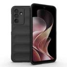 For Samsung Galaxy M36 5G India Magic Shield TPU + Flannel Phone Case(Black) - 1