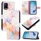 For BLU View 5 Pro PT003 Marble Pattern Flip Leather Phone Case(Galaxy Marble White) - 1