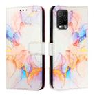 For BLU View 5 Pro PT003 Marble Pattern Flip Leather Phone Case(Galaxy Marble White) - 2