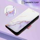 For BLU View 5 PT003 Marble Pattern Flip Leather Phone Case(White Purple) - 2