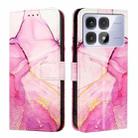 For Redmi K70 Ultra 5G Global PT003 Marble Pattern Flip Leather Phone Case(Pink Purple Gold) - 3