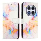 For Redmi Note 14 Pro 4G PT003 Marble Pattern Flip Leather Phone Case(Galaxy Marble White) - 3
