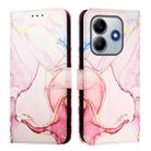 For Redmi Note 14 5G Global PT003 Marble Pattern Flip Leather Phone Case(Rose Gold) - 3