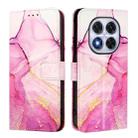 For Redmi Note 14 Pro / 14 Pro+ 5G Global PT003 Marble Pattern Flip Leather Phone Case(Pink Purple Gold) - 3