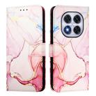 For Redmi Note 14 Pro / 14 Pro+ 5G Global PT003 Marble Pattern Flip Leather Phone Case(Rose Gold) - 3