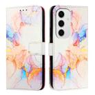 For Samsung Galaxy S24 FE 5G PT003 Marble Pattern Flip Leather Phone Case(Galaxy Marble White) - 2