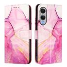 For Samsung Galaxy S25 Edge 5G PT003 Marble Pattern Flip Leather Phone Case(Pink Purple Gold) - 3
