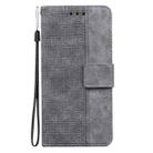 For Samsung Galaxy M35 Geometric Embossed Leather Phone Case(Grey) - 3