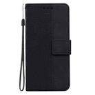 For Samsung Galaxy M35 Geometric Embossed Leather Phone Case(Black) - 3