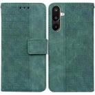 For Samsung Galaxy M16 5G / F16 5G / M36 5G Geometric Embossed Leather Phone Case(Green) - 1