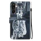 For Samsung Galaxy M16 5G / F16 5G / M36 5G Crystal Texture Colored Drawing Leather Phone Case(Cat Tiger Reflection) - 3