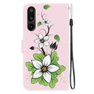 For Samsung Galaxy M16 5G / F16 5G / M36 5G Crystal Texture Colored Drawing Leather Phone Case(Lily) - 3