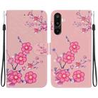 For Samsung Galaxy M16 5G / F16 5G / M36 5G Crystal Texture Colored Drawing Leather Phone Case(Cherry Blossoms) - 1