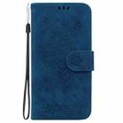 For Samsung Galaxy M35 Butterfly Rose Embossed Leather Phone Case(Blue) - 2