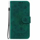 For Samsung Galaxy M35 Butterfly Rose Embossed Leather Phone Case(Green) - 2