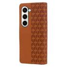 For Samsung Galaxy Z Fold6 Diamond Buckle Leather Phone Case with Lanyard(Brown) - 3