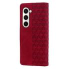 For Samsung Galaxy Z Fold6 Diamond Buckle Leather Phone Case with Lanyard(Wine Red) - 3