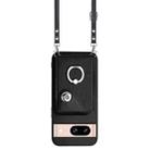 For Google Pixel 8 Organ Card Bag Ring Holder Phone Case with Long Lanyard(Black) - 2