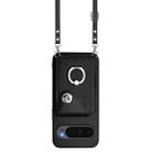For Google Pixel 10 / 10 Pro Organ Card Bag Ring Holder Phone Case with Long Lanyard(Black) - 2