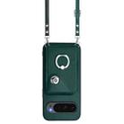 For Google Pixel 10 / 10 Pro Organ Card Bag Ring Holder Phone Case with Long Lanyard(Green) - 2