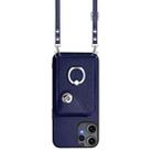 For Nothing CMF Phone 2 Pro Organ Card Bag Ring Holder Phone Case with Long Lanyard(Blue) - 2