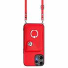 For Nothing CMF Phone 2 Pro Organ Card Bag Ring Holder Phone Case with Long Lanyard(Red) - 2