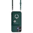 For Nothing CMF Phone 2 Pro Organ Card Bag Ring Holder Phone Case with Long Lanyard(Green) - 2