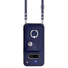 For Nothing Phone 3a Organ Card Bag Ring Holder Phone Case with Long Lanyard(Blue) - 2