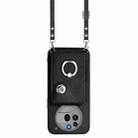 For Nothing Phone 3a Pro Organ Card Bag Ring Holder Phone Case with Long Lanyard(Black) - 2