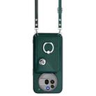 For Nothing Phone 3a Pro Organ Card Bag Ring Holder Phone Case with Long Lanyard(Green) - 2