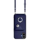 For Nothing CMF Phone 1 Organ Card Bag Ring Holder Phone Case with Long Lanyard(Blue) - 2