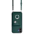 For Nothing CMF Phone 1 Organ Card Bag Ring Holder Phone Case with Long Lanyard(Green) - 2