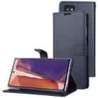 For Samsung Galaxy Note20 GOOSPERY BLUE MOON Crazy Horse Texture Horizontal Flip Leather Case With Bracket & Card Slot & Wallet(Navy Blue) - 1