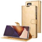 For Samsung Galaxy Note20 Ultra GOOSPERY BLUE MOON Crazy Horse Texture Horizontal Flip Leather Case With Bracket & Card Slot & Wallet(Gold) - 1