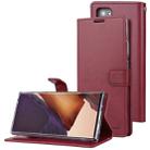 For Samsung Galaxy Note20 Ultra GOOSPERY BLUE MOON Crazy Horse Texture Horizontal Flip Leather Case With Bracket & Card Slot & Wallet(Wine Red) - 1