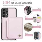For Samsung Galaxy A13 4G JEEHOOD J05 Business Magnetic Style RFID Leather Phone Case(Pink) - 2