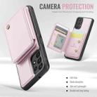 For Samsung Galaxy A13 4G JEEHOOD J05 Business Magnetic Style RFID Leather Phone Case(Pink) - 3