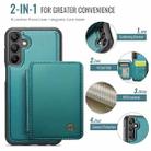 For Samsung Galaxy A15 JEEHOOD J05 Business Magnetic Style RFID Leather Phone Case(Blue Green) - 2