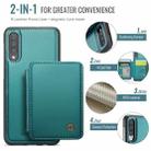 For Samsung Galaxy A50 JEEHOOD J05 Business Magnetic Style RFID Leather Phone Case(Blue Green) - 2