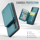 For Samsung Galaxy A50 JEEHOOD J05 Business Magnetic Style RFID Leather Phone Case(Blue Green) - 3