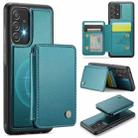 For Samsung Galaxy A52 5G / A52 4G JEEHOOD J05 Business Magnetic Style RFID Leather Phone Case(Blue Green) - 1