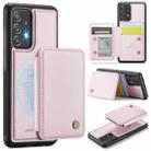 For Samsung Galaxy A52s 5G JEEHOOD J05 Business Magnetic Style RFID Leather Phone Case(Pink) - 1